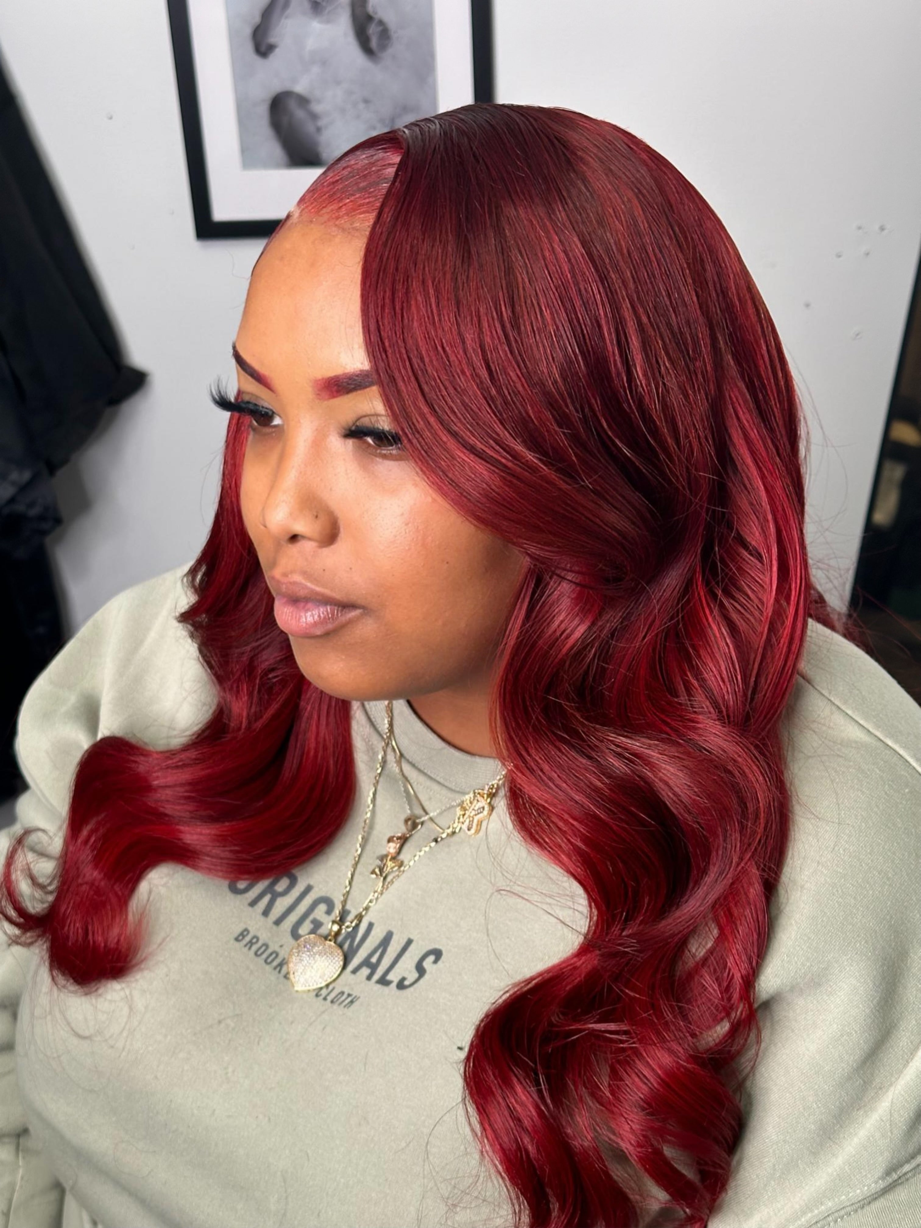 Meagan | 22” Luxury Closure Wig – 5x5 HD Lace, Custom Colored Raw Hair