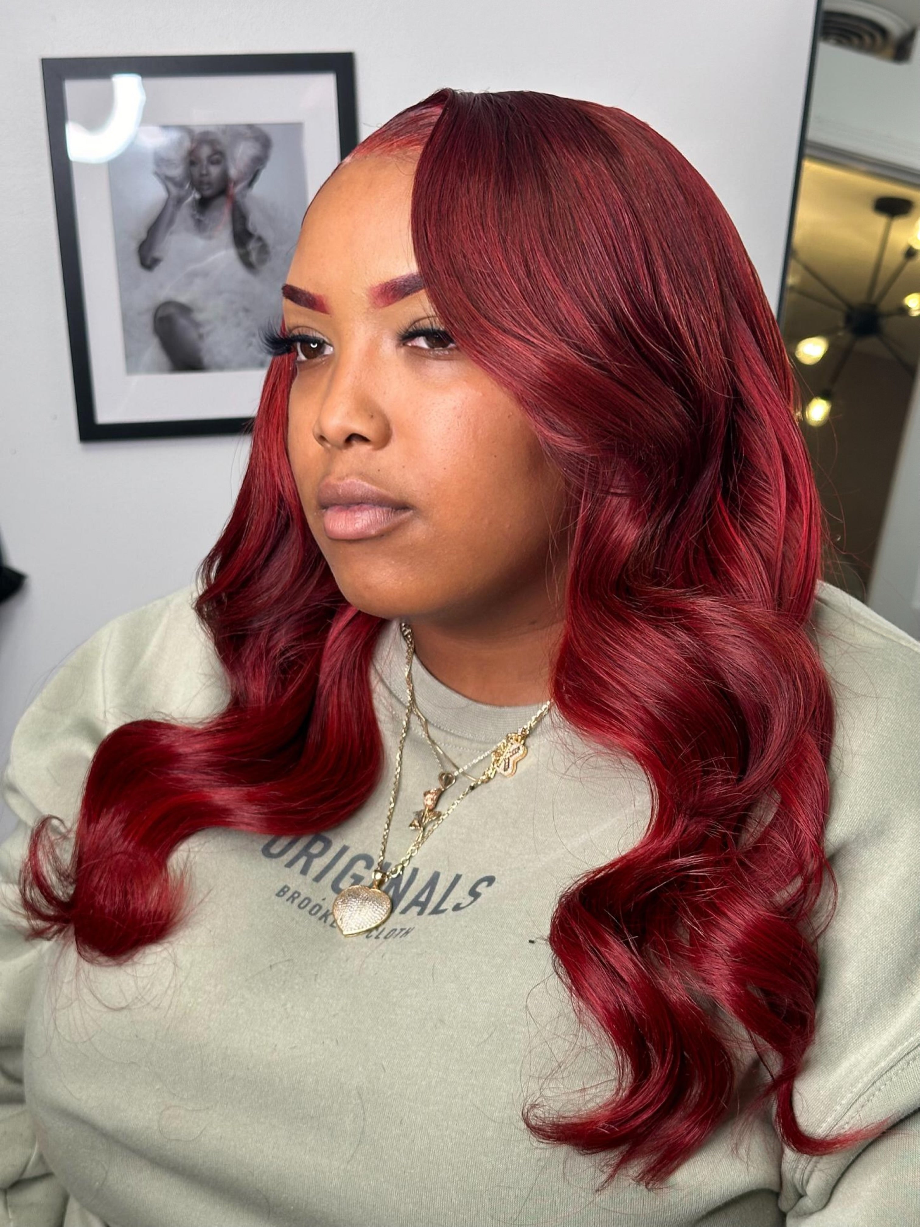 Meagan | 22” Luxury Closure Wig – 5x5 HD Lace, Custom Colored Raw Hair