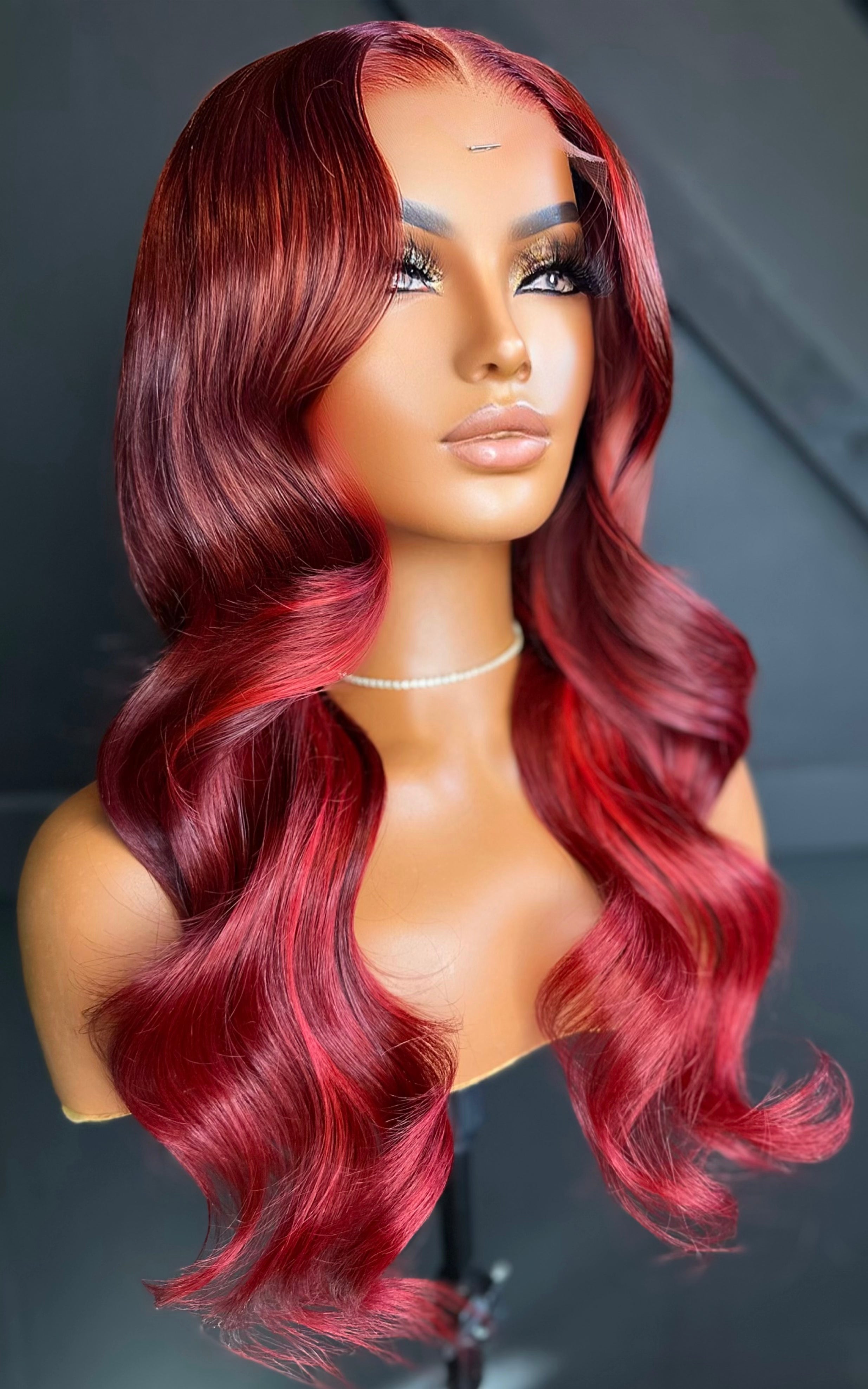 Meagan | 22” Luxury Closure Wig – 5x5 HD Lace, Custom Colored Raw Hair