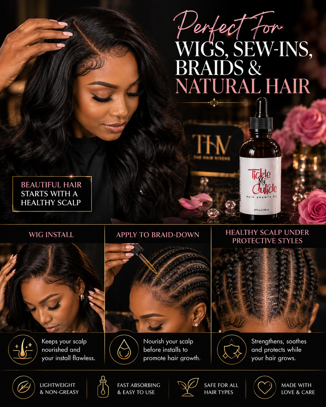 Tickle My Cuticle Hair Growth Oil – Strengthen, Repair & Restore Healthy Hair