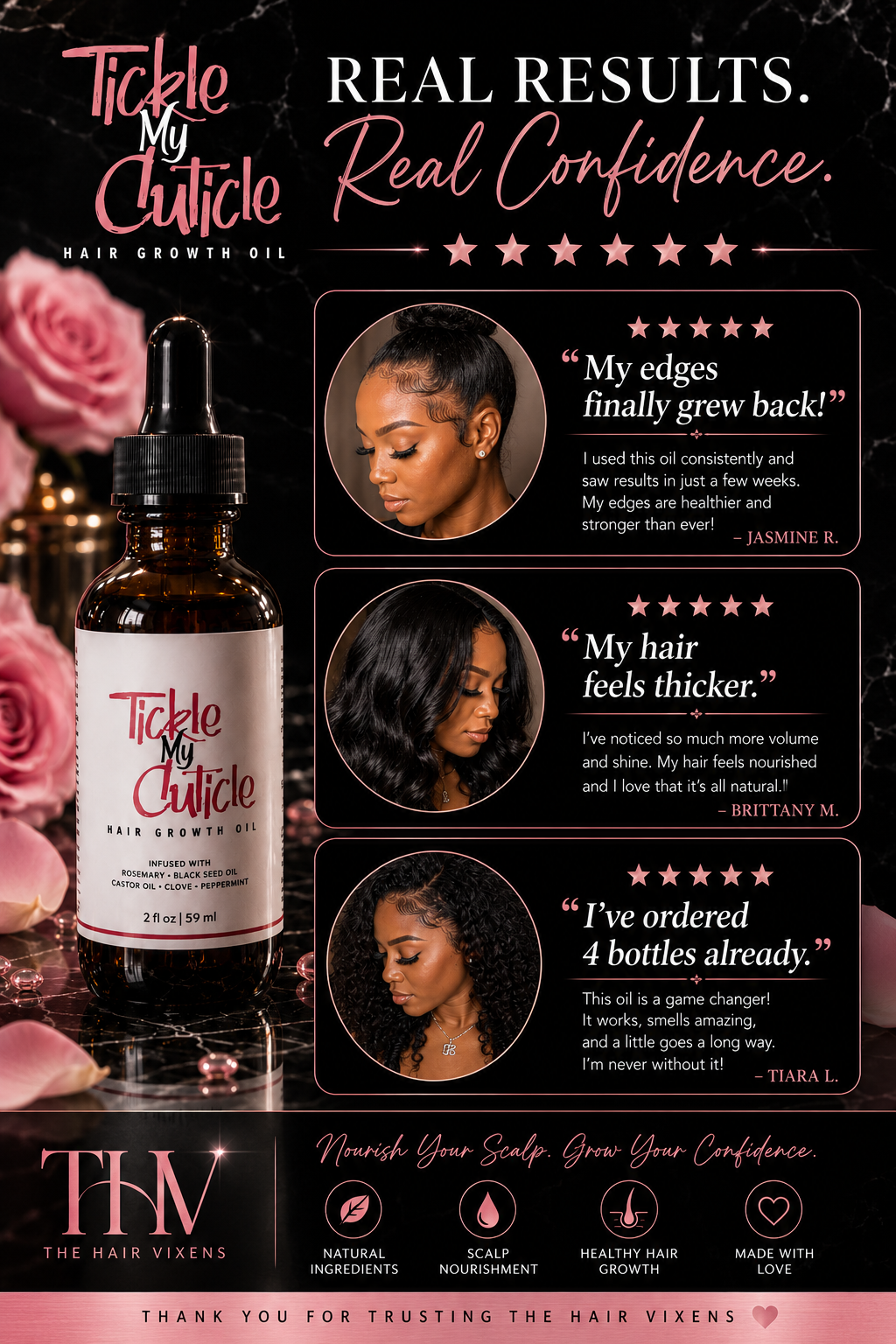Tickle My Cuticle Hair Growth Oil – Strengthen, Repair & Restore Healthy Hair
