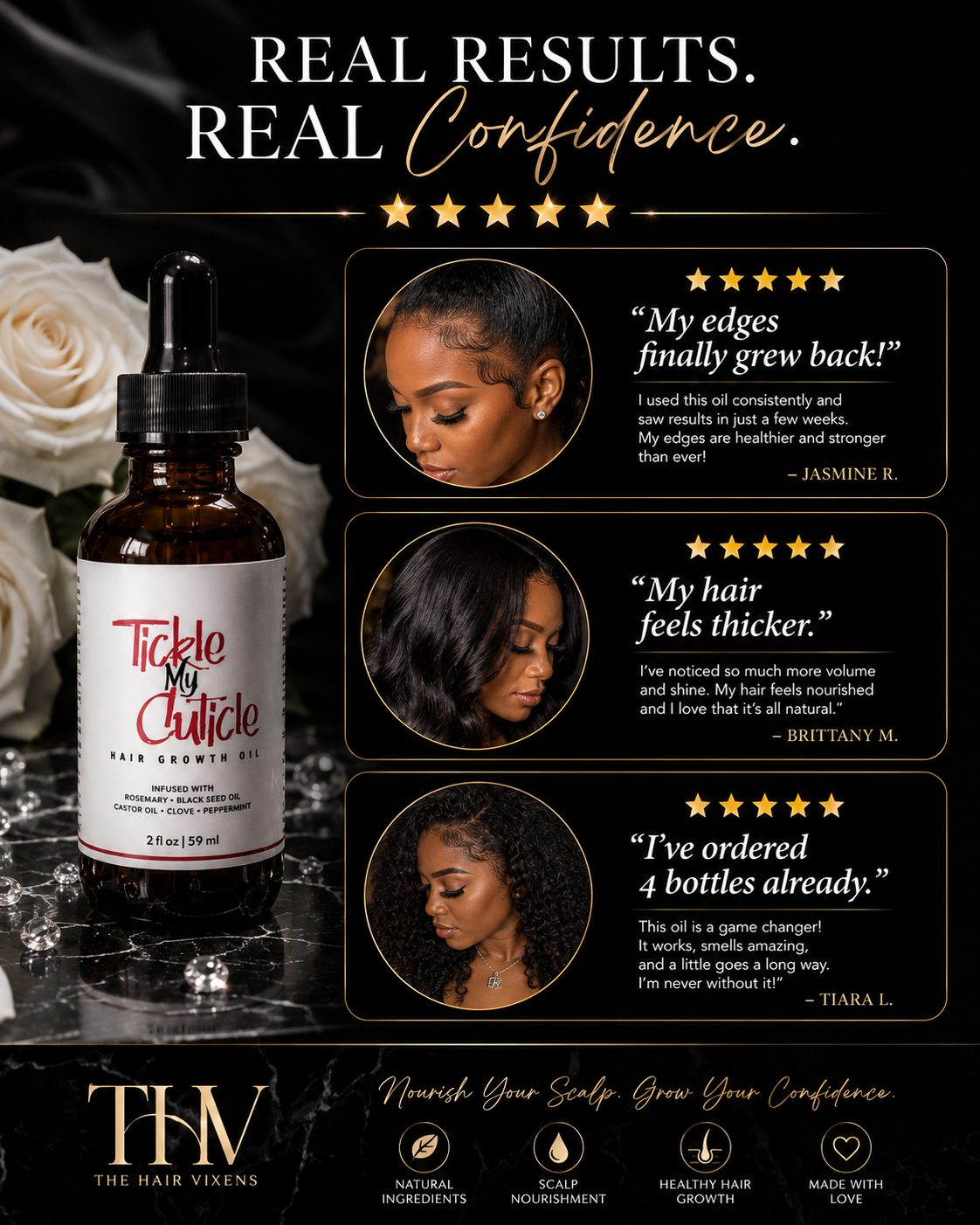 Tickle My Cuticle Hair Growth Oil – Strengthen, Repair & Restore Healthy Hair