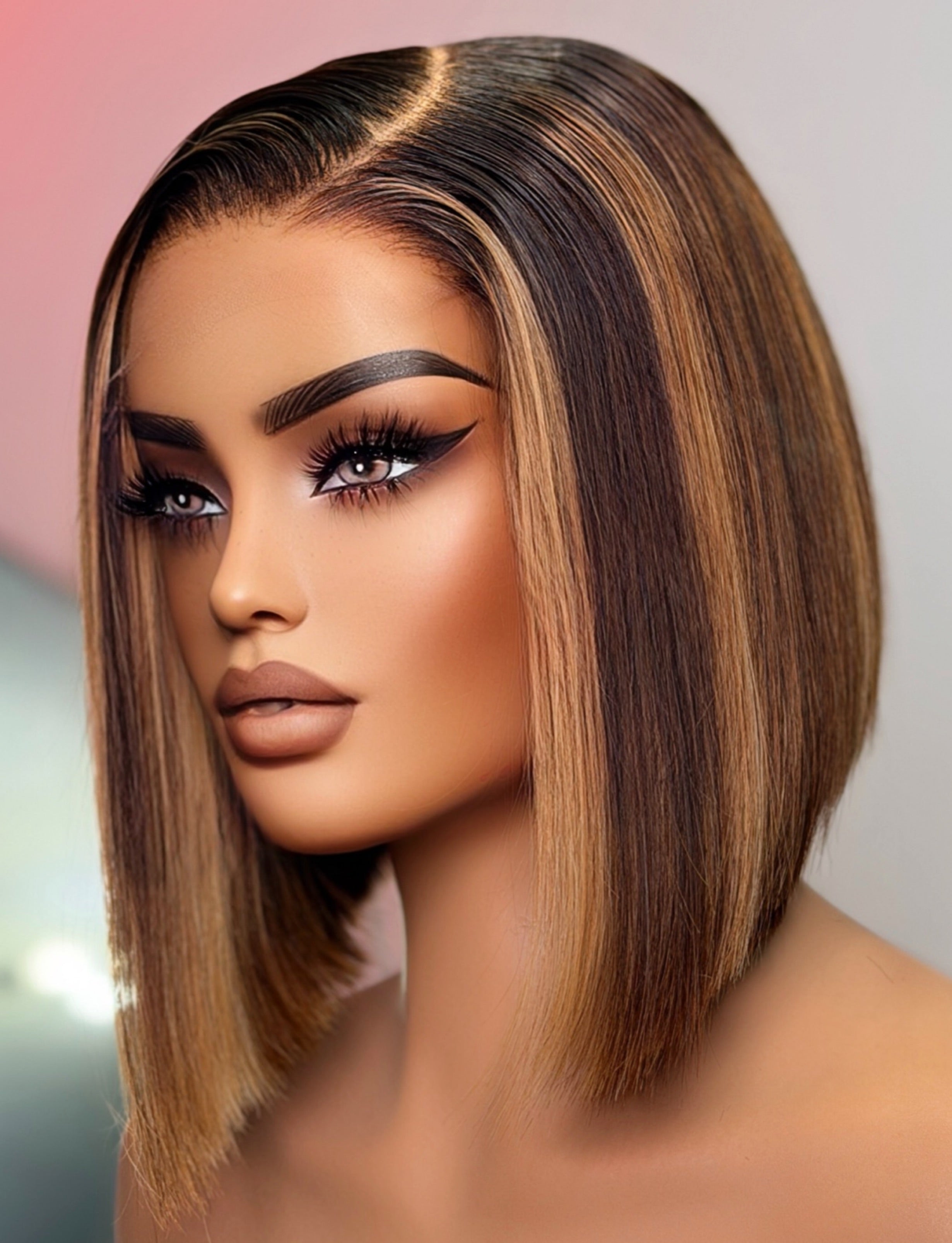 Maison Honey Bob | Luxury Highlighted Precision Bob Wig